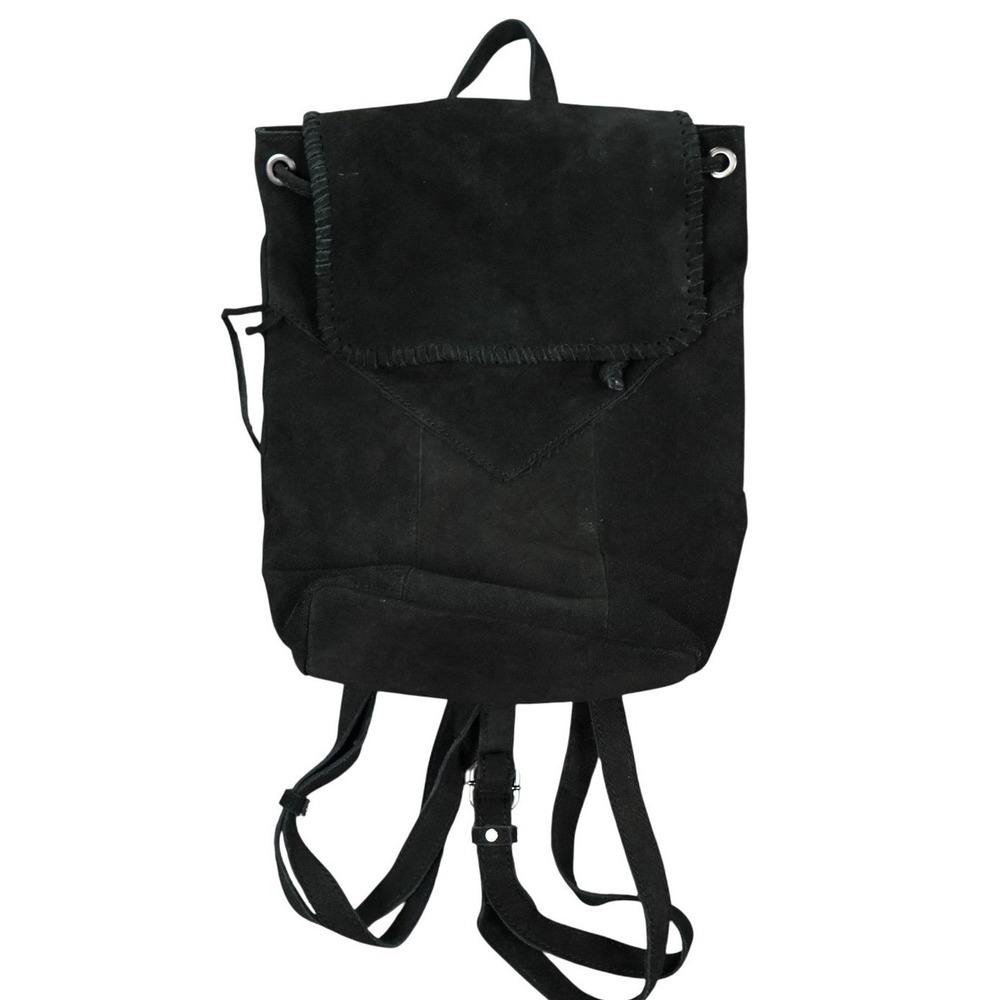 Sorpresa Suede Backpack Women S Black Y2K Streetwear Boho Gorpcore Bag Western